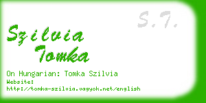 szilvia tomka business card